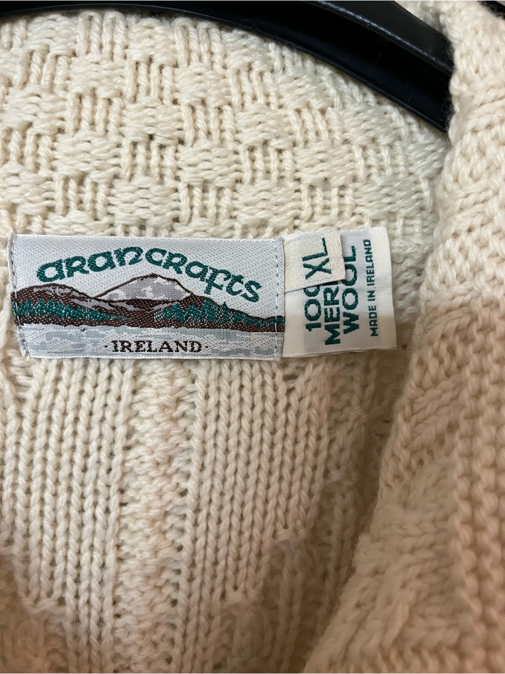 Aran Crafts Irish Cream Cable Knit Long Cardigan - Picture 2 of 4